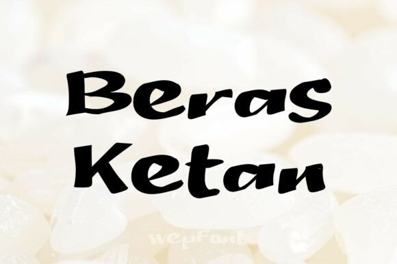 Beras Ketan: A Handwritten Font That Elevates Small Business Branding