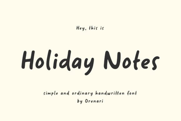 Holiday Notes: A Handwritten Script Font for Warm Digital Branding