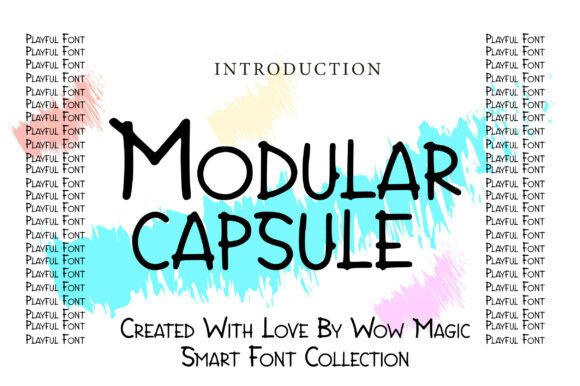 Modular Capsule Font: A Modern Touch for Handmade Labels, Invitations & More
