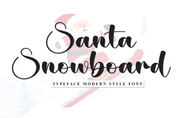 Santa Snowboard Font: Handwritten Charm for Crafters & Makers
