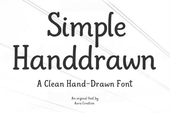 Simple Handdrawn: A Clean Handwritten Font for Editorial Design and Digital Publishing