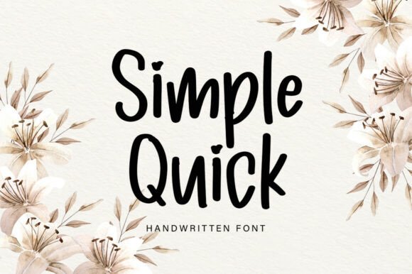 Simple Quick: A Tall, Slender Handwritten Font for Business Branding