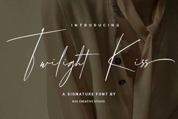 Twilight Kiss: A Delicate Script Font for Handmade Labels and Elegant Product Design